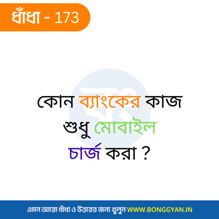 কোন ব্যাংকের কাজ শুধু মোবাইল চার্জ করা ?