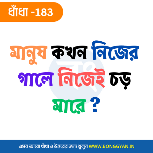 মানুষ কখন নিজের গালে নিজেই চড় মারে ?